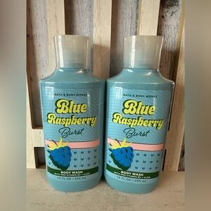 Bath & Body Works BLUE RASPBERRY BURST Body Wash Shower Gel 10oz SET/LOT of 2